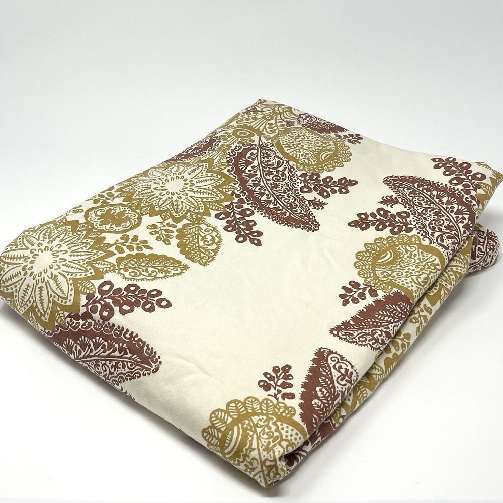 MARIMEKKO TAMBURIINI 60x120” Tablecloth Ivory Crate&Barrel Holiday Thanksgiving